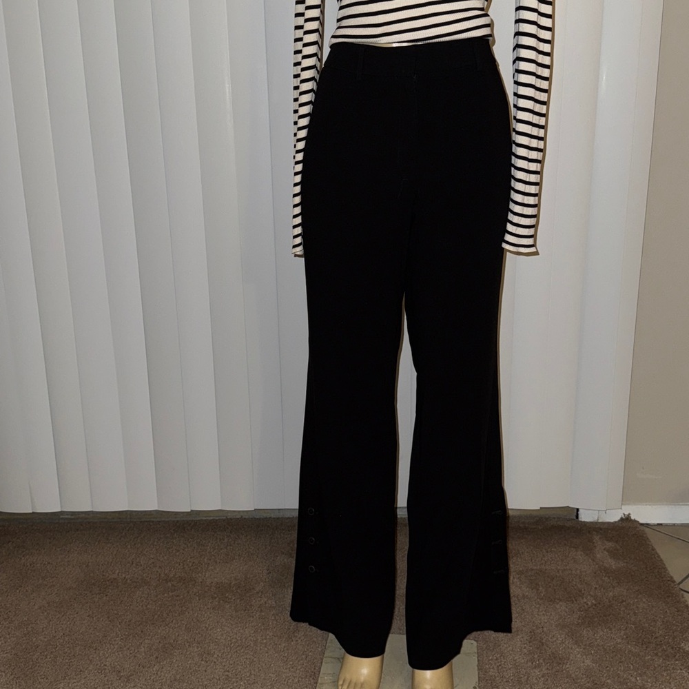 White House Black Market Black Wide-Leg Trousers